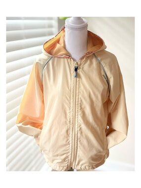 Saucony Yellow Hooded Rain Jacket